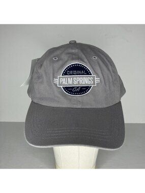 Paramount Palm Springs CA Hat Men's Adjustable Grey Dad Cap